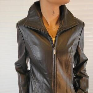 Vintage East 5th 100% Nappa Leather Zip up Jacket